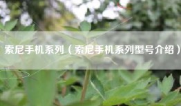 索尼手机系列（索尼手机系列型号介绍）