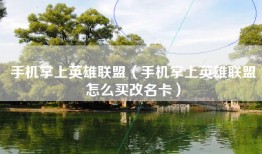 手机掌上英雄联盟（手机掌上英雄联盟怎么买改名卡）
