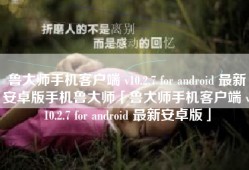 鲁大师手机客户端 v10.2.7 for android 最新安卓版手机鲁大师「鲁大师手机客户端 v10.2.7 for android 最新安卓版」