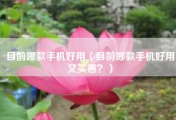 目前哪款手机好用（目前哪款手机好用又实惠？）
