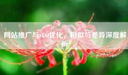 网站推广与SEO优化，相似与差异深度解析