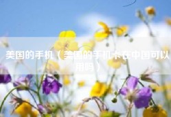 美国的手机（美国的手机卡在中国可以用吗）