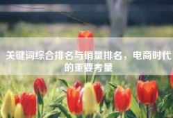 关键词综合排名与销量排名，电商时代的重要考量