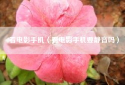 看电影手机（看电影手机要静音吗）