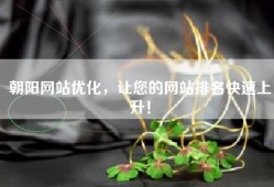朝阳网站优化，让您的网站排名快速上升！