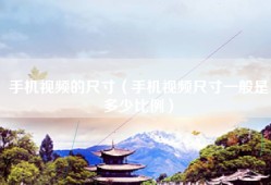 手机视频的尺寸（手机视频尺寸一般是多少比例）