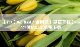 【Y73（3GB RAM／全网通）微信下载】vivo Y73微信8.0.53免费下载