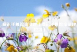 腾讯手机管家清理（腾讯手机管家清理垃圾）