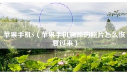 苹果手机S（苹果手机删除的照片怎么恢复过来）