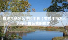 有线手柄怎么连接手机（有线手柄怎么连接手机玩我的世界）