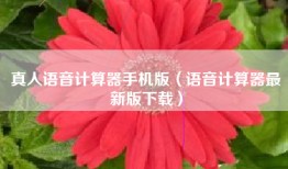 真人语音计算器手机版（语音计算器最新版下载）