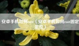 安卓手机如何root（安卓手机如何root固定定位）