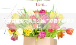 茌平百度爱采购怎么推广必看干货多少钱