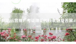 网店运营推广考证理论考核试题及答案.docx