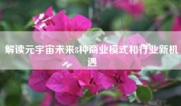 解读元宇宙未来8种商业模式和行业新机遇