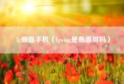 lg曲面手机（lgwing是曲面屏吗）