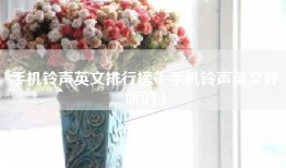 手机铃声英文排行榜（手机铃声英文好听的）