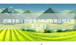 迈峰手机（迈烽电子科技有限公司工资怎么样）