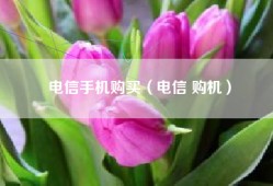 电信手机购买（电信 购机）