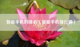 智能手机的排名（智能手机排行榜）