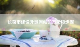 长葛市建设外贸网站的方法和步骤