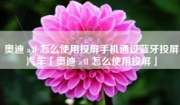 奥迪 a4l 怎么使用投屏手机通过蓝牙投屏汽车「奥迪 a4l 怎么使用投屏」