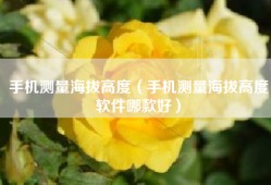 手机测量海拔高度（手机测量海拔高度软件哪款好）
