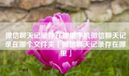 微信聊天记录存在哪里手机微信聊天记录在哪个文件夹「微信聊天记录存在哪里」