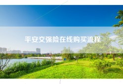 平安交强险在线购买流程