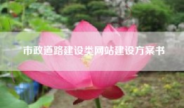 市政道路建设类网站建设方案书