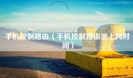手机控制路由（手机控制路由器上网时间）