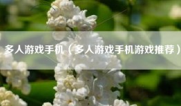 多人游戏手机（多人游戏手机游戏推荐）