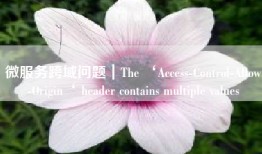 微服务跨域问题｜The ‘Access-Control-Allow-Origin‘ header contains multiple values