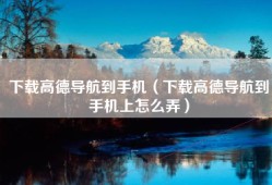 下载高德导航到手机（下载高德导航到手机上怎么弄）