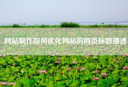 网站制作如何优化网站的网页标题描述
