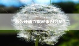 怎么开通百度爱采购会员？
