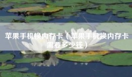 苹果手机换内存卡（苹果手机换内存卡需要多少钱）