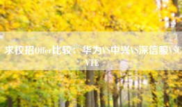 求校招Offer比较：华为VS中兴VS深信服VSCVTE