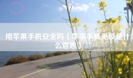 用苹果手机安全吗（苹果手机无锁是什么意思）