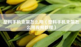 塑料手机支架怎么用（塑料手机支架怎么用视频教程）