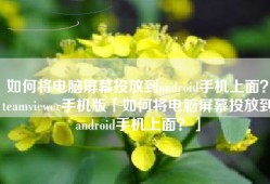 如何将电脑屏幕投放到android手机上面？teamviewer手机版「如何将电脑屏幕投放到android手机上面？」