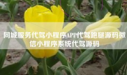 同城服务代驾小程序APP代驾跑腿源码微信小程序系统代驾源码