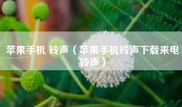 苹果手机 铃声（苹果手机铃声下载来电铃声）