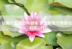 讨薪农妇派出所自杀 家属称警方曾提出赔偿54万