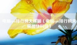 电脑cpu排行榜天梯图（电脑cpu排行榜天梯图快科技）