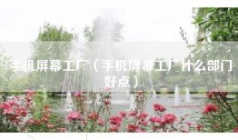 手机屏幕工厂（手机屏幕工厂什么部门好点）