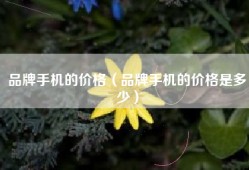 品牌手机的价格（品牌手机的价格是多少）