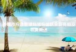 姜堰市应急管理局领导团队全新亮相及职责概述