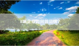 B端企业如何做品牌？