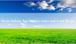 Great looking App but has issues and is not for pc novices